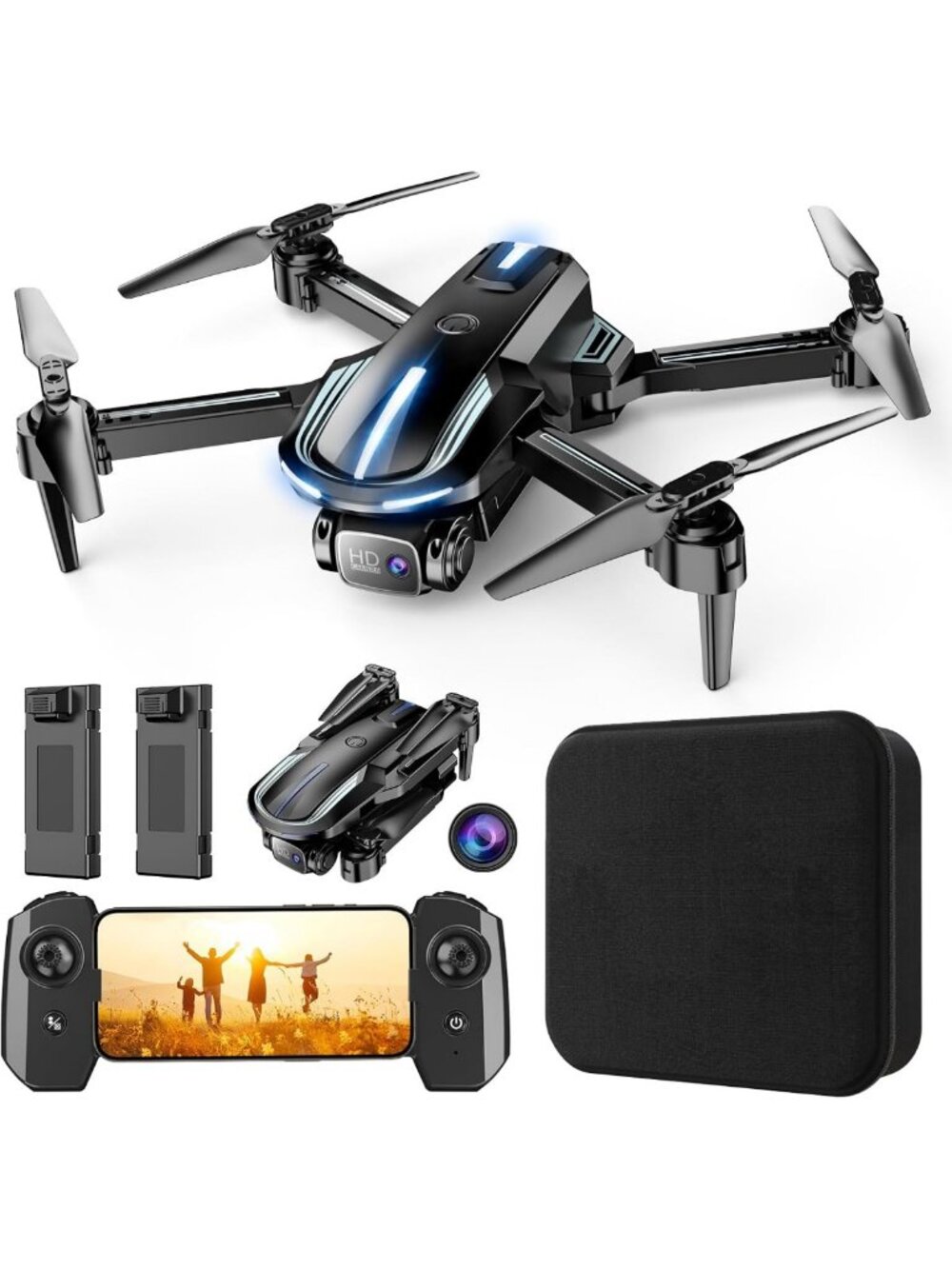Foldable Mini Drone with 1080P Camera, Easy to Fly RC Quadcopter for Kids